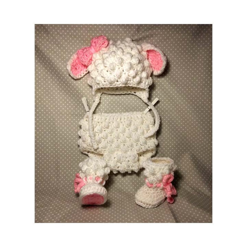 Baby Lamb Costume Crochet Set of 3 Crochet Lamb Hat Crochet Etsy