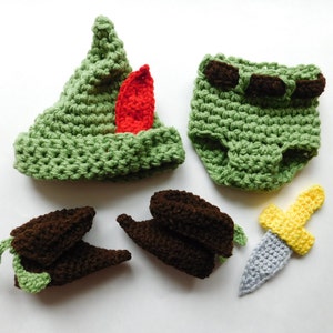 Peter P** Costume, Halloween Costume Boy, Kids And Baby Halloween, Newborn Robin Hood Outfit, Baby Boy Photoshoot, Woodland Infant Hat