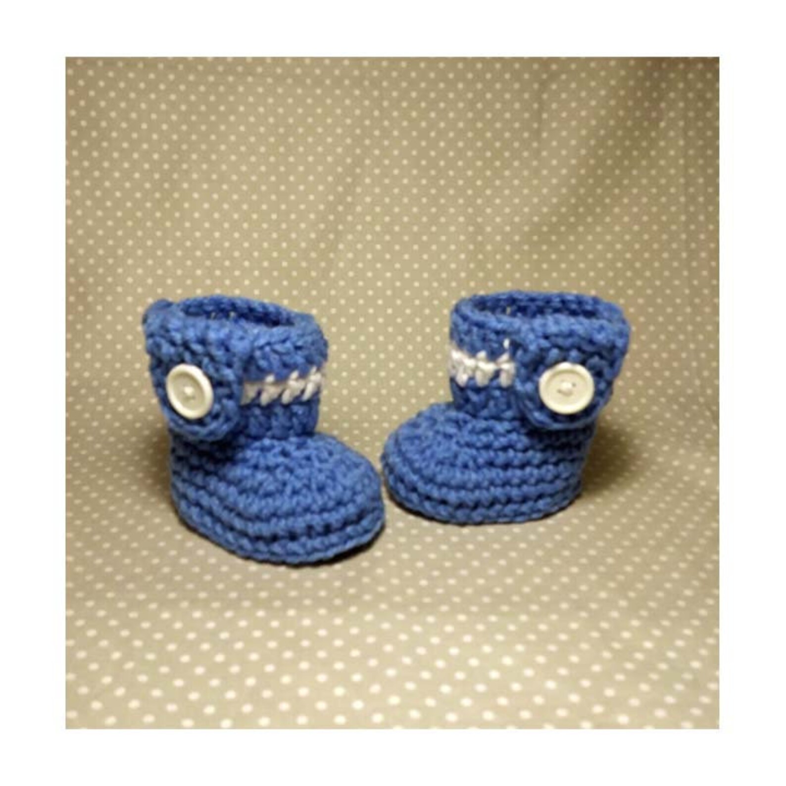 Blue Baby Boy Booties Crochet Baby Slippers Handknitted Baby Etsy