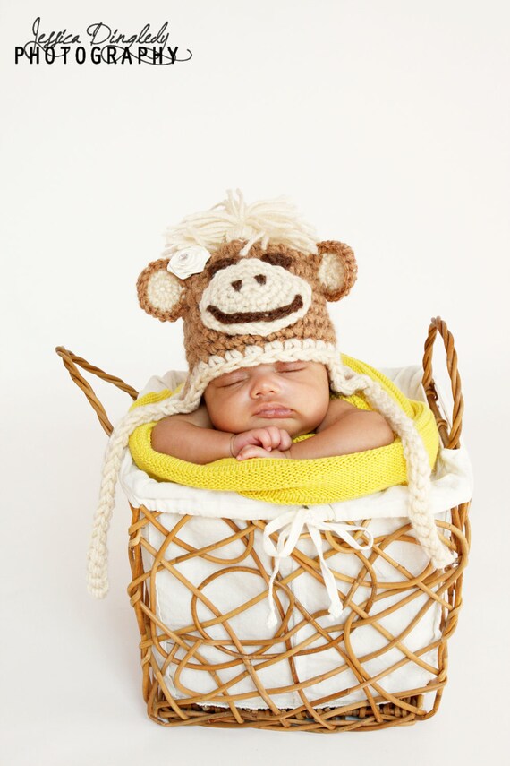 Bambino Scimmia Cappello Cappello Beanie Neonato Primo Compleanno Vestito Cappello Animale Safari Scimmia Earflap Cappello Prop Fotografia Bambino Servizio Fotografico Animale Etsy Italia