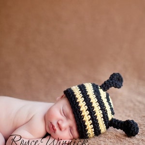 Baby Bee Hat, Black And Yellow Bee Hat, Baby Boy Bee Beanie, Newborn Photography Outfit, Fuzzy Bee Toddler Hat, Spring Photoshoot, Crochet image 3