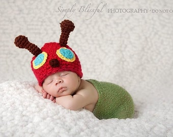 Baby Boy Halloween Costume, Baby Caterpillar Hat, Infant Bug Costume, Kids And Baby Halloween, Insect Baby Hat, Photography Outfit, Worm