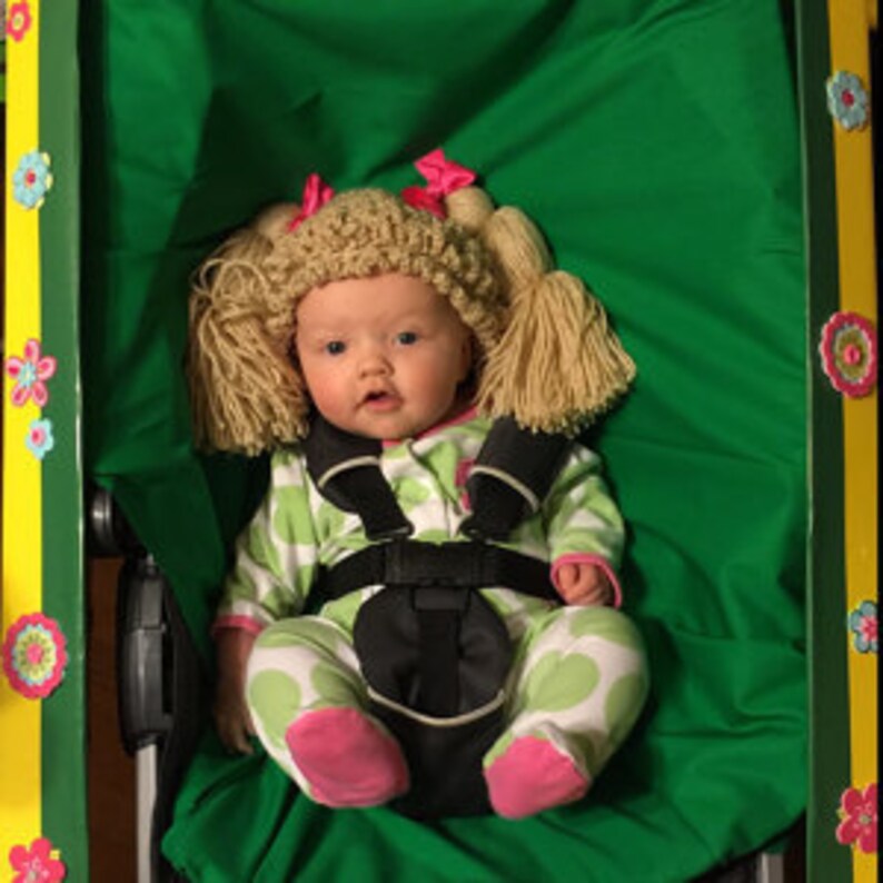 Cabbage Patch Baby Wig Doll Baby Wig Hat Crochet Baby Girl Etsy