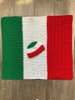 Italian Crochet Set, Italian Baby Hat, Italian Flag Blanket, Crochet Baby Beanie, Newborn Photo Prop, Patriotic Baby Hat, Baby Shower Gift 