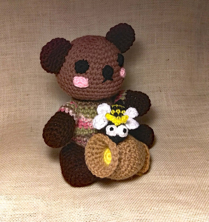 Teddy Bear Bee and Honeyjar Crochet Amigurumi Stuffed Toy Baby | Etsy