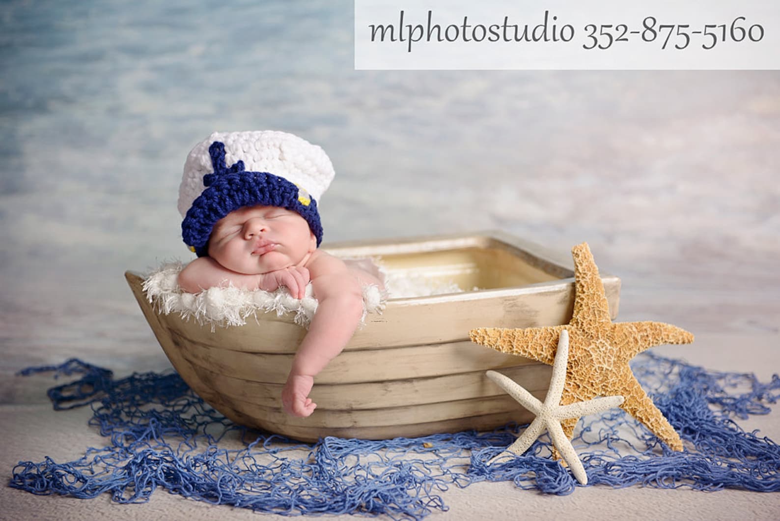 Baby Sea Captain Hat Baby Boy Crochet Hat Newborn Etsy