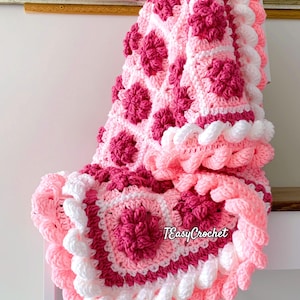 Kocyk dla dziecka na szydełku, Kocyk Buddy, Kocyk do otulania, Rekwizyt do zdjęć, Kocyk do wózka, Prezent na baby shower, Uroczy kocyk do odbioru, Ręcznie robiony w USA