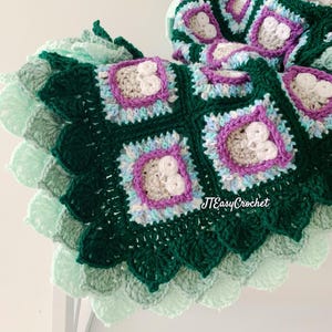 Kocyk dla dziecka szydełkowy sowa, kocyk babci, kocyk do otulania, kocyk do wózka, prezent na baby shower, uroczy kocyk do odbioru, ręcznie robiony w USA