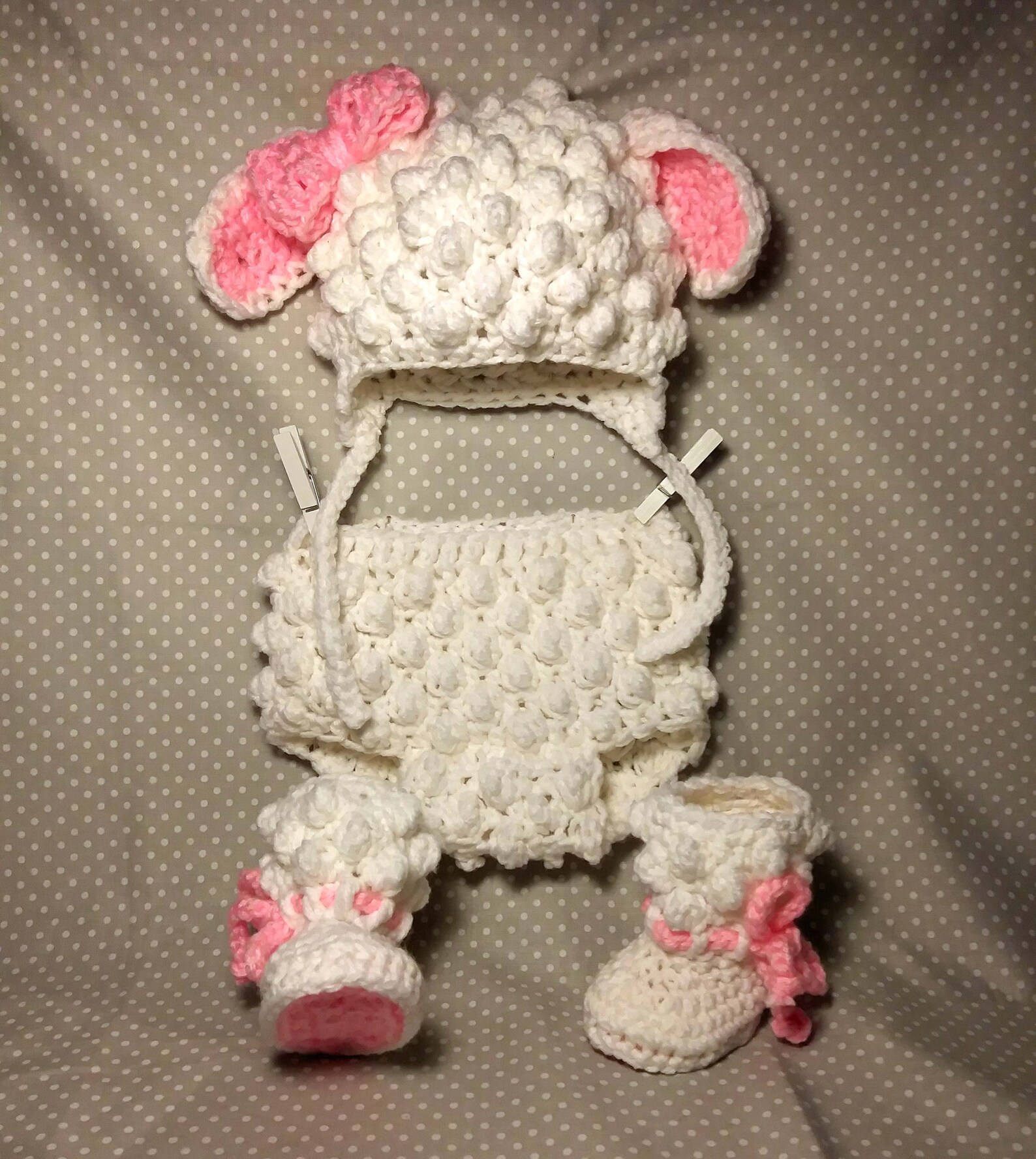 Baby Lamb Costume Crochet Set of 3 Crochet Lamb Hat Crochet Etsy