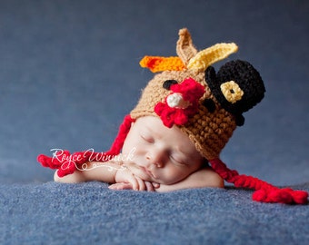 Turkey Baby Hat, Thanksgiving Costume, Kids And Baby Fall, Newborn Photography Prop, Farm Animal Beanie, Baby Photoshoot, Preemie Hat