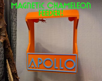 Personalized Live Insect Feeder for Chameleons - Customizable Food Box for Reptiles, Screen Enclosure Pets