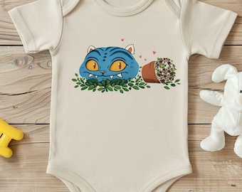 Funny Demon Hunters Tiger Baby Onesie Demon Hunter Derpy Tiger Merch Kpop Movie Tee Hunters Tiger Bodysuit Cute Animal Gift, Gift For Her