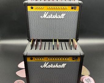 Mini Guitar Amp Pick Holder – 3D Printed Desk Organizer | Music Gift for Guitar Players