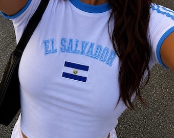 Embroidered T-shirt - El Salvador