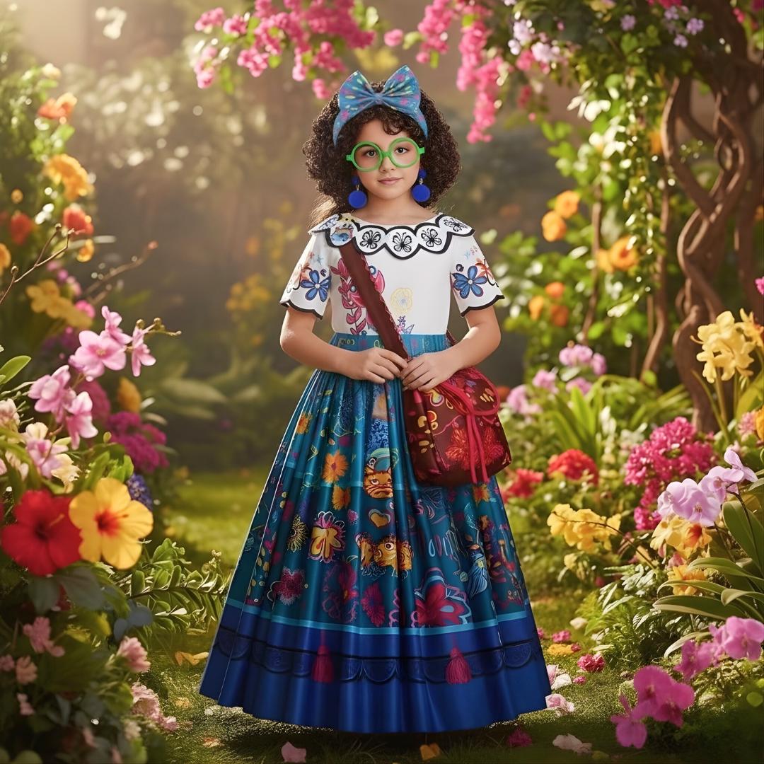 isabella blue dress encanto Encanto Mirabel Isabella Fancy Costume w/Bag - Size L