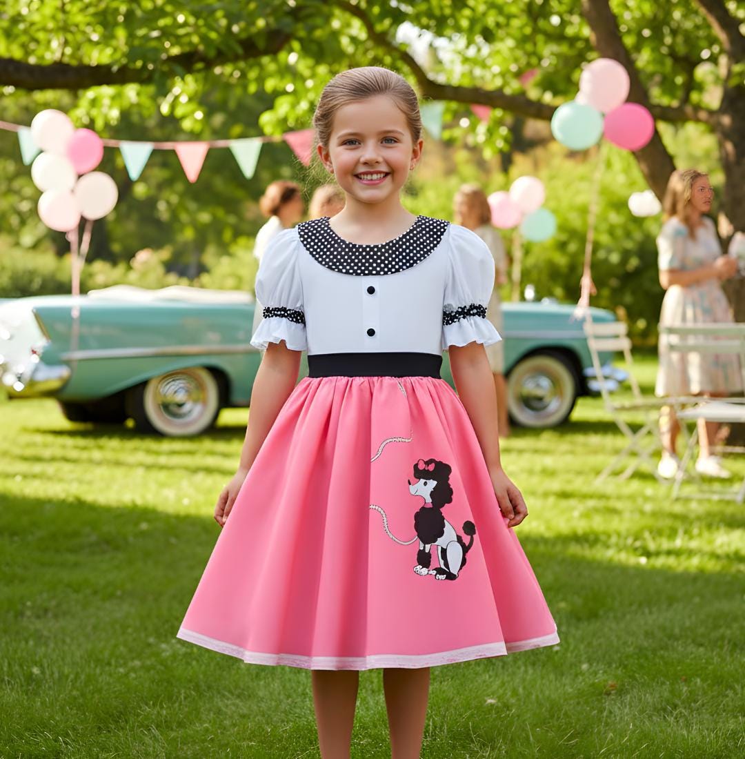 Poodle Skirts Little Girl Saddle Shoes Pink Poodle Skirt And