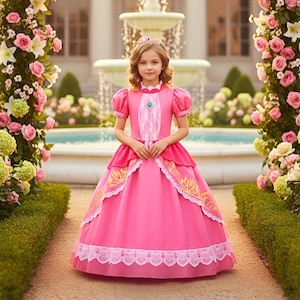 princess peach dress quenlin etsy Peach Costume Adult Peach Dress