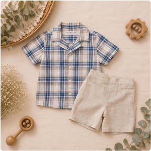 Kids Tommy Set Sewing Pattern, Hawaiian Shirt Shorts (PDF Download)