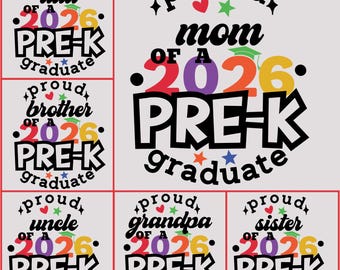 Custom Proud Pre-K 2025 Graduation DTF Transfer,Family Pre-K Ready To Press,Preschool Graduate Dtf,Personalized Graduation Dtf Gang Sheet