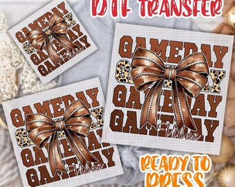 Coquette Football DTF Transfer, Football Bow DTF, Football mom Dtf,Game Day,Retro Football Dtf, Fall Football Dtf,Football Season,Sports