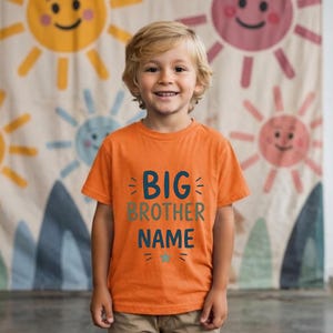 Custom Big Brother Shirt,Custom Sibling Shirts,Personalized Big Brother,New Big Brother ,Announcement Toddler and Youth Sibling Birthday,