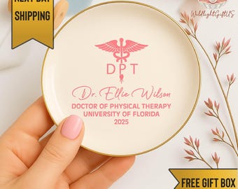 Personalized DPT Graduation Ring Dish, Custom Physical Therapy Gift, Doctor of Physical Therapy Jewelry Tray, PT School Grad Gift 2025