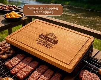 Zabawne deski do grillowania dla taty | Personalizowane deski do grillowania dla mistrzów grillowania | Prezenty na Dzień Ojca lub urodziny
