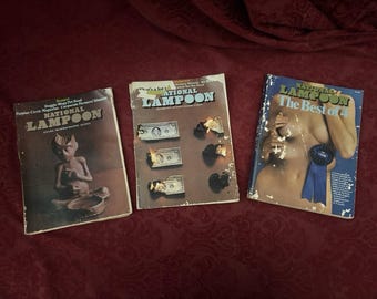 3 Vintage National Lampoon Magazines – July 1974, December 1973 & Best Of #4 (1972)