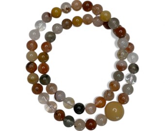 Red Rutile Quartz & Bodhi Seed Bracelet – Natural Healing Gemstone Beads for Protection and Mindfulness