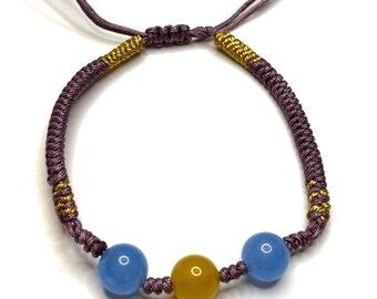 Handmade Minimal Bracelet for Balance & Protection, Adjustable Lucky String Jewelry