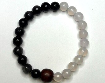 Amethyst + Citrine + Red Agate, 6mm | Handmade Multicolor Crystal Bracelet for Calm, Balance & Positive Energy
