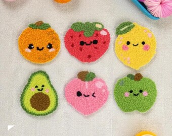 Fruit Punch Needle Coaster Kit, DIY Set , Handmade Coasters for Adults & Kids, Craft Gifts
