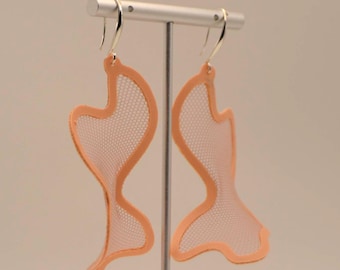 44 - Pendientes textiles impresos en 3D / Joyería escultórica ligera