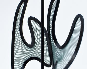 Vela - Pendientes textiles impresos en 3D / Joyas esculturales ligeras