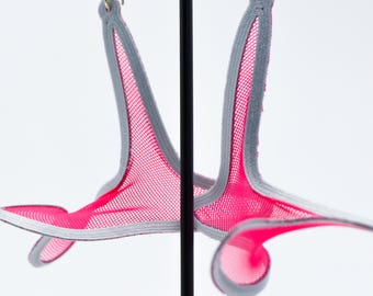 Faye 2 - Pendientes textiles impresos en 3D / Joyas esculturales ligeras