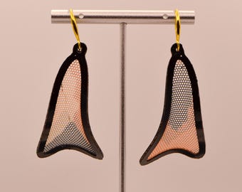 Liri3 - Pendientes textiles impresos en 3D / Joyas esculturales ligeras
