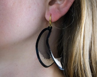 Aeris 2 - Pendientes textiles impresos en 3D / Joyas esculturales ligeras