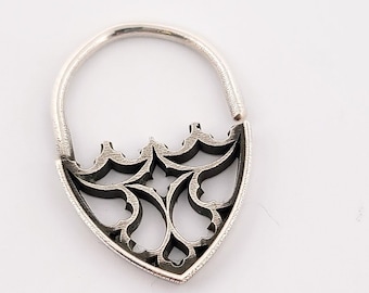 Gothic Church Window Septum Piercing, Goth, Victorian, Stained Glass, Religious, Architectural, Cathedral, Halloween, Gift for Her, Rocker