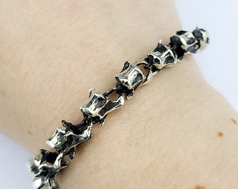 Thin Vertebra Bracelet, Bone Jewelry, Bone Collector, Vulture Culture, Spine Chain Bracelet, Halloween, Mens Chain, Viking, Bonelust, Occult