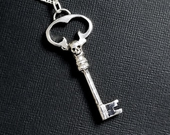 The Devils Key, Gothic Skull Key, Skeleton, Vintage, Antique, Old, Day of the Dead, Mens Unisex Pendant, Halloween, Biker, Pirate, Witchy