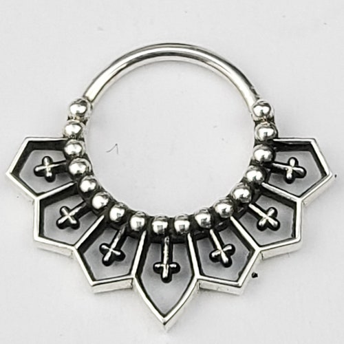 Captive Bead Black Obsidian Navel Belly Ring / Septum Hoop Etsy