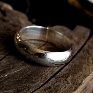 Simple Half Round Mens Ring, Mens Wedding Band, Large Silver Ring, Custom Band, Promise, Engagement Ring, Gift for Him, Unisex, Bulky