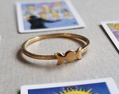 14k Rose Gold Moon Phase Ring, Sailor Moon, Crescent, Luna, Elegant, Romantic Ring, Dainty, Stackable, Engagement Ring, Celestial Jewelry