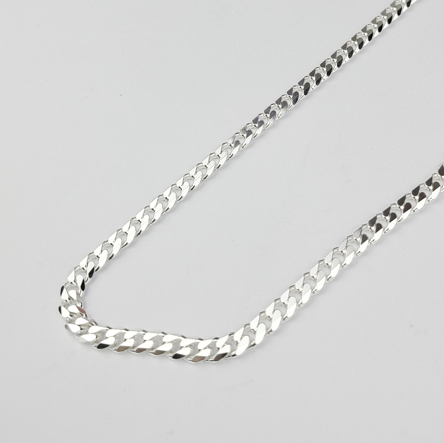 Wide 4.3mm Faceted Flat Curb Chain Necklace in Sterling Silver, Boyfriend Jewelry Gift, Men's Chain, Unisex Necklace, Heavy Bulky Chain - Etsy Wide 4.3mm Faceted Flat Curb Chain Necklace in Sterling Silver, Boyfriend Jewelry Gift, Men's Chain, Unisex Necklace, Heavy Bulky Chain - Etsy