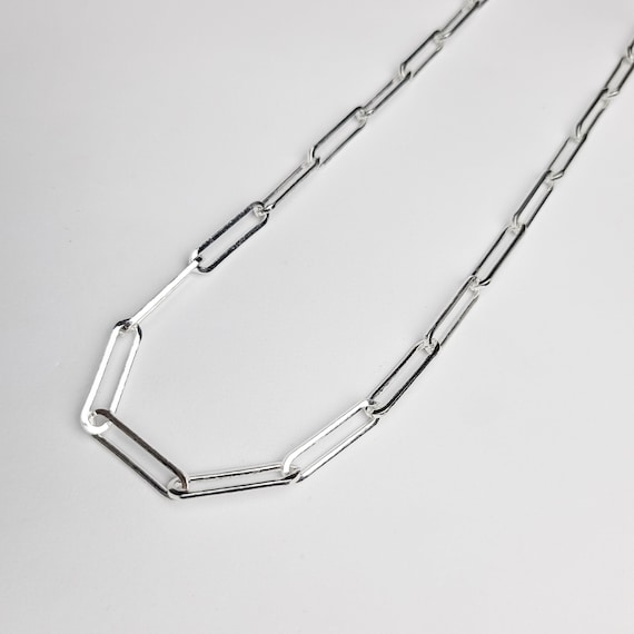 Cadena de clip 6 mm de ancho collar plata plata - Etsy España