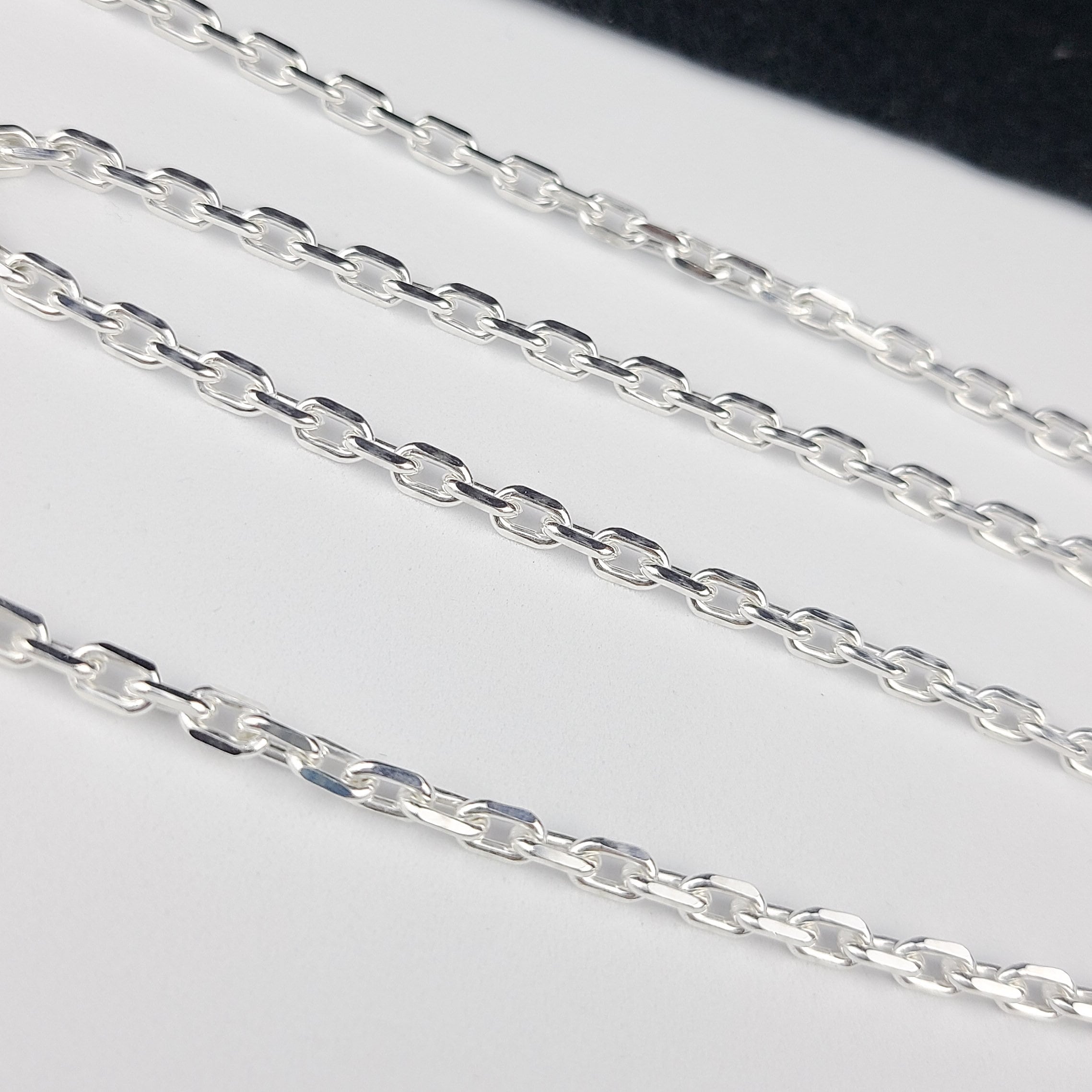 Heavy 4mm Diamond Cut Cable Chain Mens Finished Sterling Etsy Australia