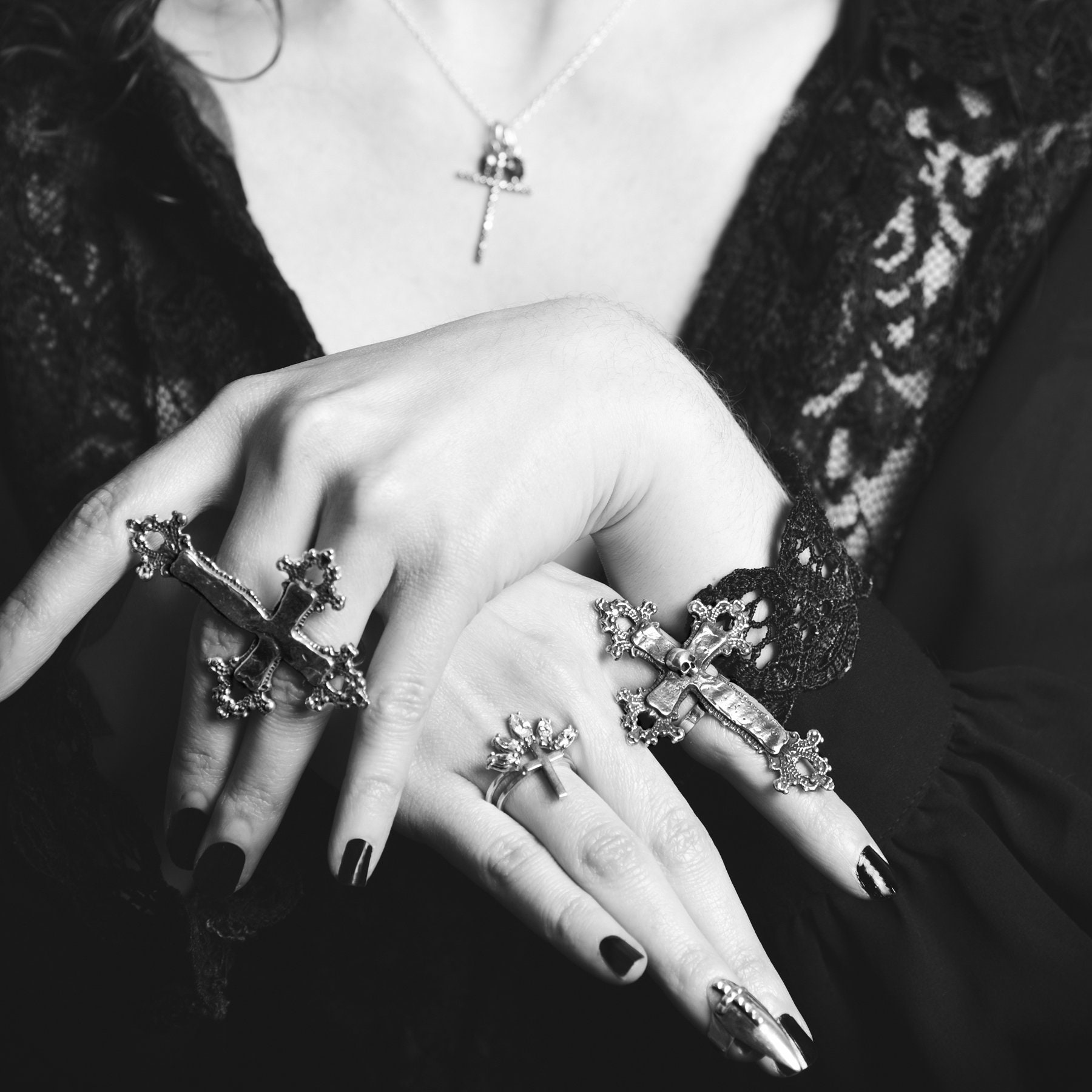 Large cross best sale ring