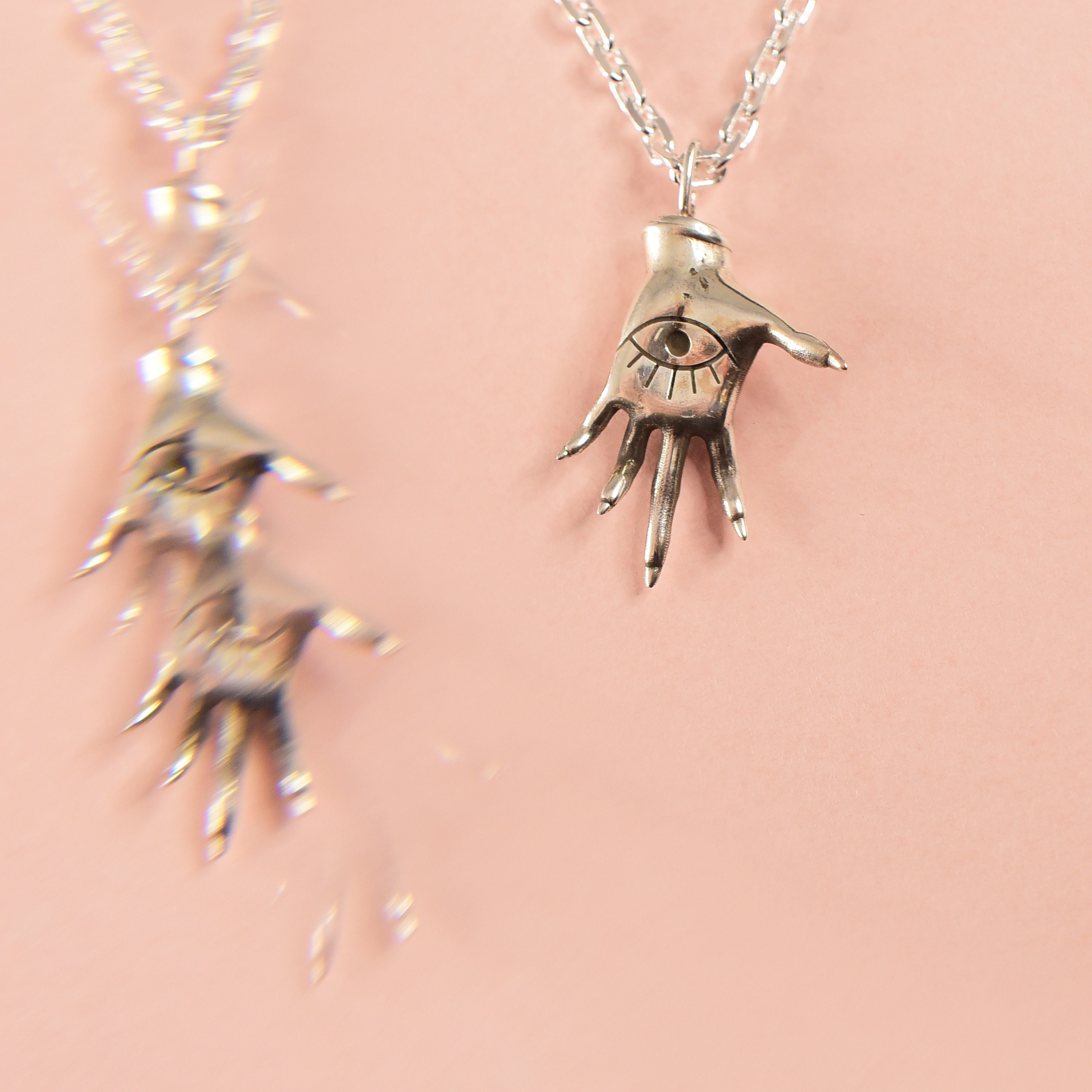 Palmistry Zodiac Witch Hand Pendant Evil Eye Witchcraft Etsy