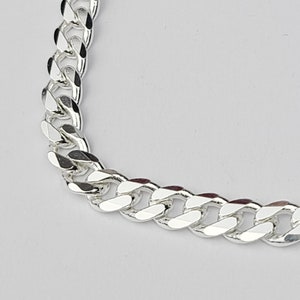 Heavy 5.4mm Curb Chain in Silver, Men's Sterling Silver Bulky Chain, Unisex Necklace, Thick Wide Cuban Chain, Byzantine, Boyfriend Gift