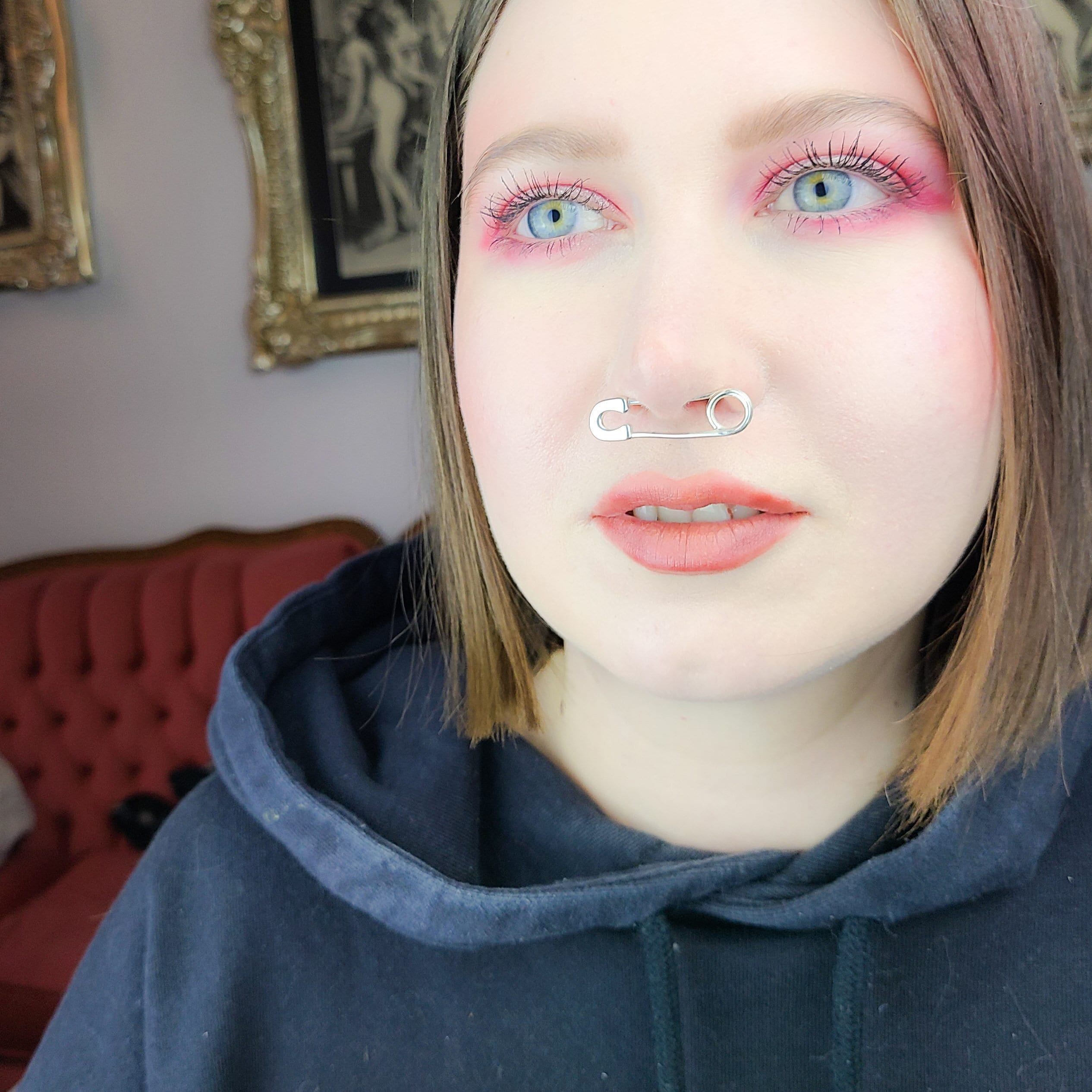 Safety pin septum sale piercing